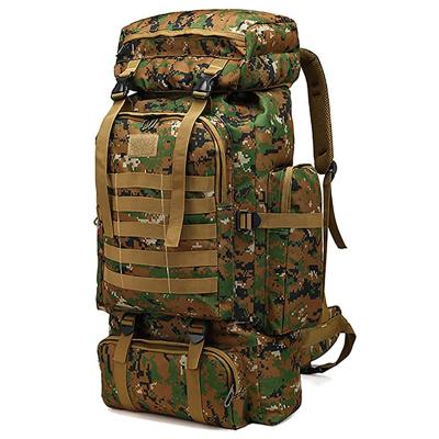 China Custom tactical traveling camping military bag waterproof 70l daypack backpack hiking hiking rucksack for sale