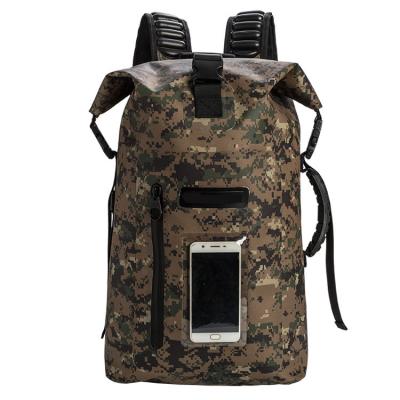 China 500d Logo Camouflage PVC Tarpaulin Ocean Waterproof Custom Pack Backpacks Waterproof Dry Bags for sale