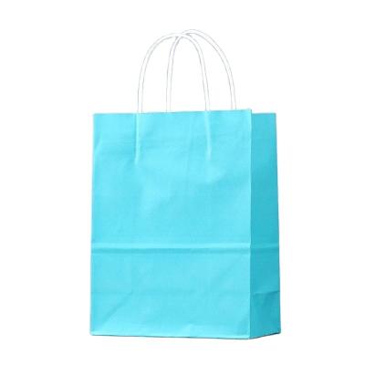 China Multicolor Recycled Materials Packaging Recycled Red Green Paper Bag With Rope Handle For Retail for sale