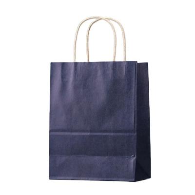 China Recycled Materials Low Price Recycle Paper Grocery Bag Eco - Friendly With Rope Handle For Shopping for sale