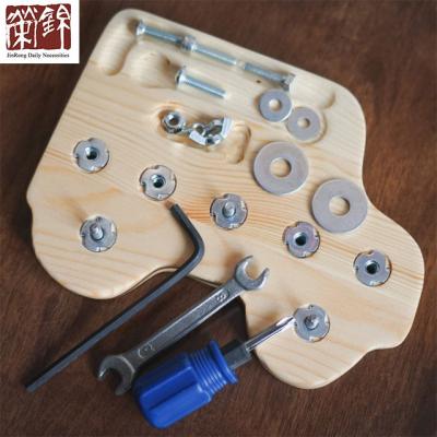 China Pine Wood Montessori Educational Smart Kids Screws Wooden Model Screw Toys for sale