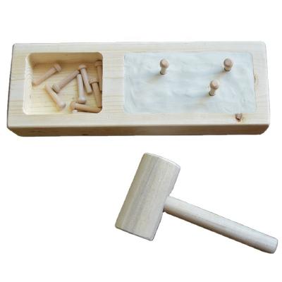 China Wooden Kids Gift Box and Pine Clay Hammer Game Educational Wooden Game for sale