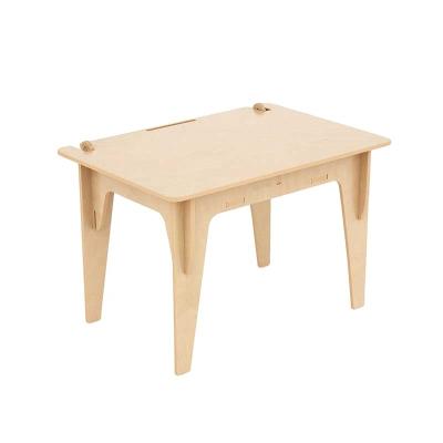 China Birch Plywood Drawing Table Montessori Weaning Chair and Wooden Table Set for sale