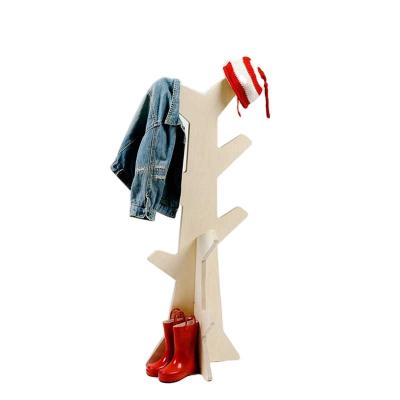 China Furniture Cute Design Plywood Kids Wooden Coat Rack For Little Kids Plywood Cactus Coat Rack for sale