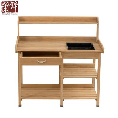 China Garden Set Wooden Potting Work Table for Yard Plant Lawn Patio Workstation Indoor Outdoor Flower Pot Bench for sale