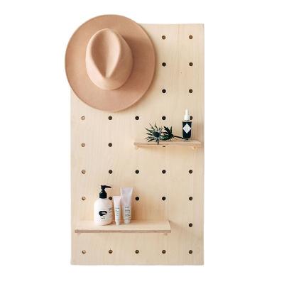 China home decorative plywood pegboard wall shelf furniture wall furniture decorative pegboard for sale