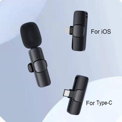 China Extremely Sensitive Wholesale Mobile Recording k Song Protable Pickup Clip Wireless Microphone for sale