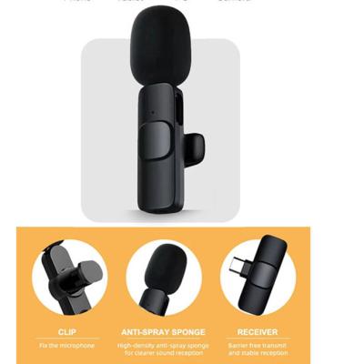 China Protable Wireless Microphone Mini Recording Lavalier Lapel Detachable Microphone for sale