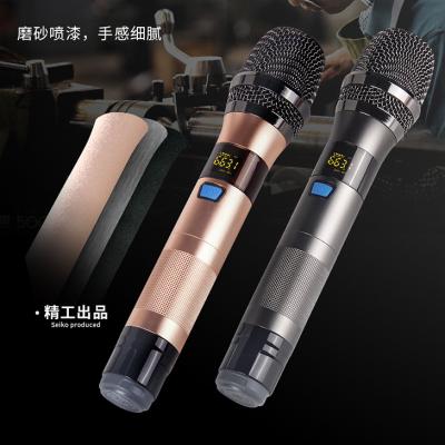 China Karaoke/KTV Karaoke Radio Recorder Handheld Singing Party Speakers with Mic Wireless Microphone for sale