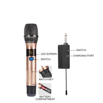 China Handheld Karaoke/KTV Karaoke Microphone UHF Wireless Microphone Apply to Any MIC Input Audio Device for sale