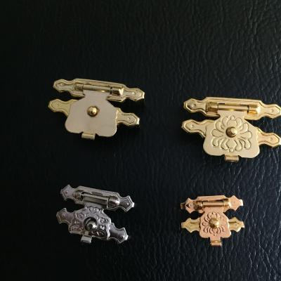 China Hot Sale Fasion China Vintage Classic Jewelry Box Clasp Snap Button Clasps Lock For Wooden Cigar Box for sale