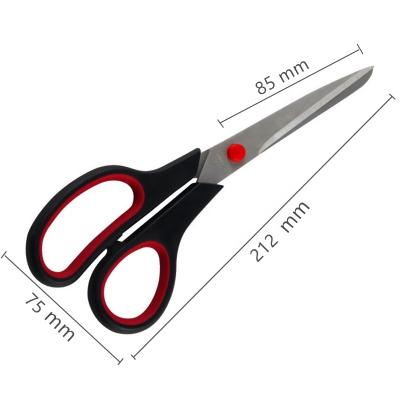 China Universal Classic Single Scissors 2cr13 Blade Stainless Steel Cutting Handle School Plastic Scissors for sale