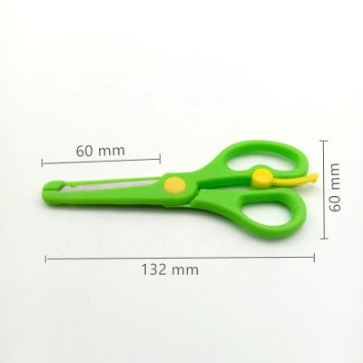 China Safety Scissors Spring Shears School Office Stationery Sale Scissors Student Small Kids Hot Gift With Plastic Handle for sale