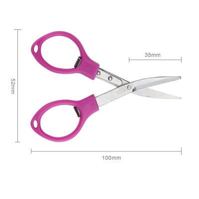 China Best Selling Small Folding Plastic Mini Sewing Shears Portable Scissors for sale