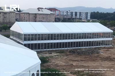 China High-Quality 20x40m Double Decker Tent With Wihte Cover And Luxury Glass Walls for sale