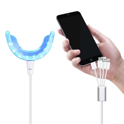 China Cold Light Whitening USB Plug Enable For Mobile Phone Wholesale Private Label Teeth Whitening Kits With Led Lamp Clinic Private Logo for sale