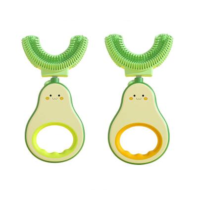 China 360 Degree Home Cleaning Spazzolino Escova Dente Children Soft U-Shape Toothbrush Brush Baby Kids for sale