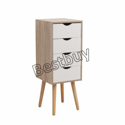 China Modern Wooden Chest Of Drawers Cabinet Living Room Furniture Modern Oak And White Color for sale