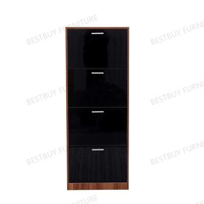 China Wooden 3 Drawer Shoe Rack Rack Shoes Unit Modern Closet Storage Shoe Cabinet for sale