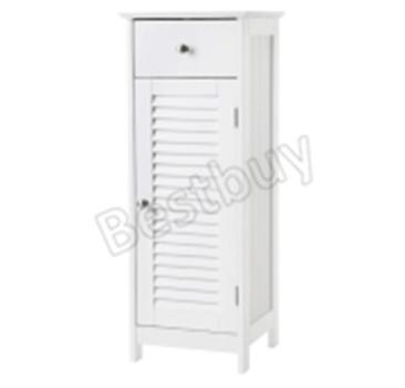 China Contemporary Wooden Bathroom Storage Unit Cabinet Free Standing 1 Drawer 1 Door With Shelf Side Cabinet Home Furniture for sale