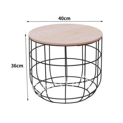 China Modern Set of 2 Side Tables with Storage for Living Room Around Occasional Cafe and Nesting End Tables for Small Spaces for sale