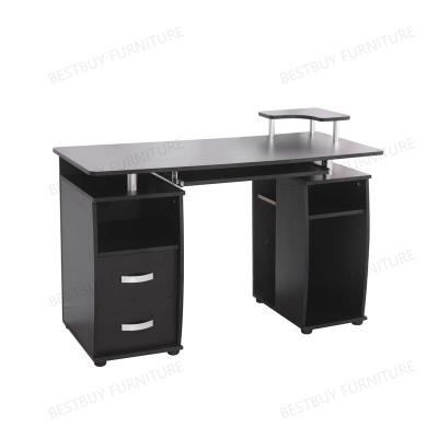 China Modern wooden computer desk with shelves cupboard and drawers home office for sale