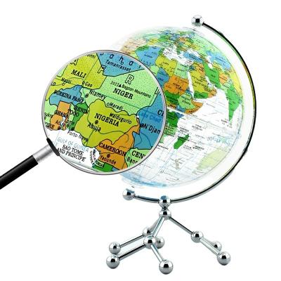 China Clear Transparent Globe Children Education Geography Globe With Metal Stand For Use And Home Office Teaching Decoration for sale