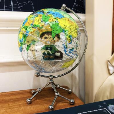 China 8inch Rewritable Painting Educational World Globe With Metal Stand For Teaching Office Desktop Decoration for sale