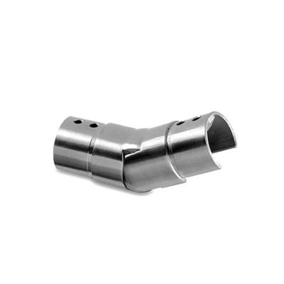 China Easy Installation VINMAY Stainless Steel Slot Pipe Adjustable Railing System Fittings For Round Balustrade for sale