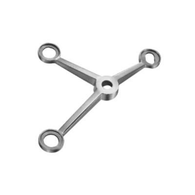 China Hot Sale 304 Horizontal Components 316 Stainless Steel Three Claw Bracket Spider Curtain Wall Glass Building System for sale