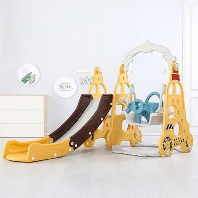 China 1set Special Hot Sale Kids Indoor Play Slide With Swings Kids Indoor Plastic Slide With Swing for sale