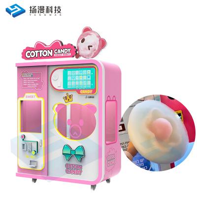 China Commercial Supplying Model Candy Floss Machine Iso9001 Cotton Candy Floss Vending Machine Credit Card 32 Kinds for sale