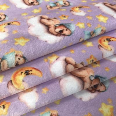 China Organic NO MOQ High Quality Fabric oeko-Tex Digital Printing Printed Minky Fabric For Blankets for sale