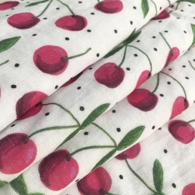 China High Quality Organic NO MOQ Custom Digital Printed Organic Cotton Muslin Fabric For Baby Cotton Cloth Printed for sale