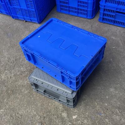 China QS Euro Consumer Electronics Storage Fish Box Strong Plastic Trash Cans Tote Plastic Nestable Stackable Industrial For Logistics Transport Moving Containers for sale