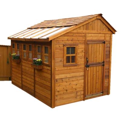 China 2.53 x 3.64 x 2.55m Cedar Shed Storage Outdoor Shed High Quality Easily Assembled Prime Lumber for sale