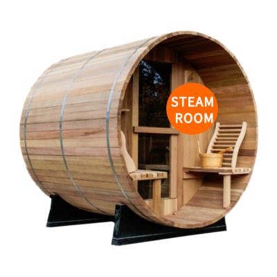 China Computer Control Panel Outdoor 4 Person Steam Sauna Room Intelligent Hemlock/Cedar Wood Sauna Parts for sale