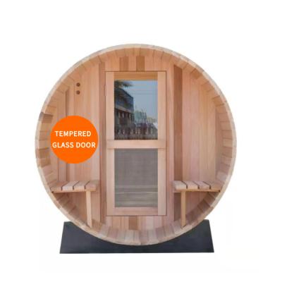 China Computer Control Panel Infared Sauna Room Steam Fir Cedar Solid Wood Dome Sauna Outdoor Dry Room for sale