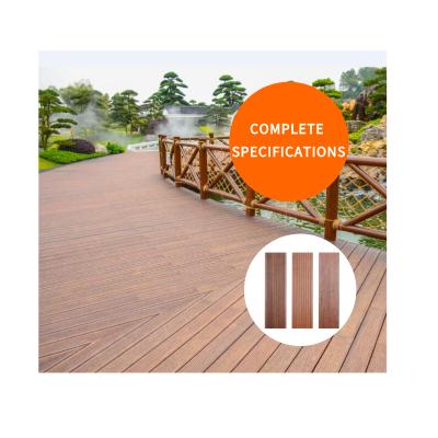 China EUROPEAN/Midcentury/Minimalist/Farmhouse Patio Fire Retardant Bamboo Wood Composite Garden Decking Outdoor Flooring Board for sale