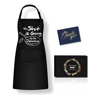 China Funny Tidying Up/Storage Aprons For Women And Men Personalized Apron With 2 Pockets Simple Apron Gift Set for sale