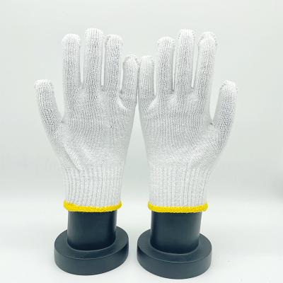 China Good Selling Wearable White 10 Gauge Cotton Industrial Safety Anti-Slip Glove for sale