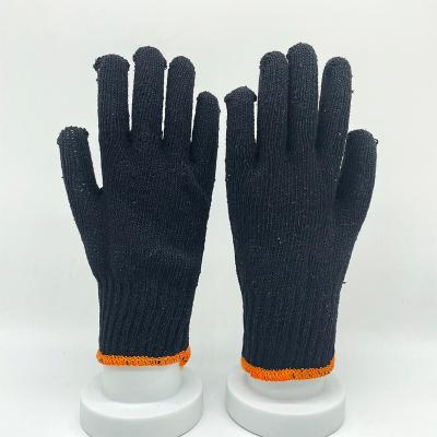 China Brand New Worker Warm Orange Edge Cotton Hand Protection Gloves Anti-Slip for sale