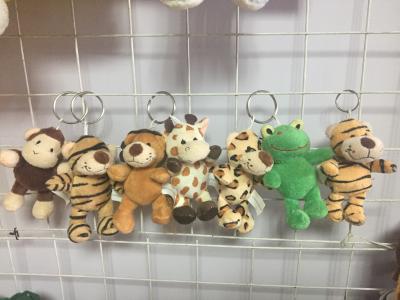 China Tiny Stuffed Animal Keychains , 4.5 Inch Mini Plush Keychain Forest Series for sale