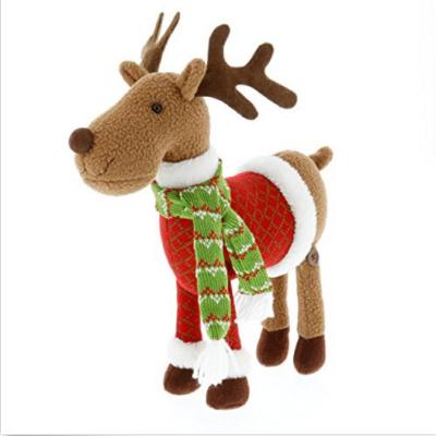 China Cute Christmas Reindeer Soft Toy , 12 Inch Stuffed Animal Christmas Ornaments for sale