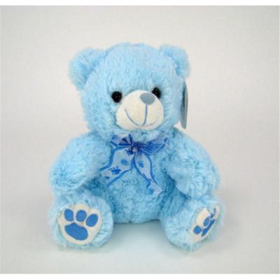 China pequeña impresión azul de la pata del peluche del oso de peluche de los 8cm para el regalo de la fiesta de bienvenida al bebé del muchacho en venta