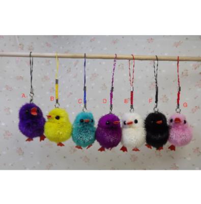 China Fashion Small Plush Keychain Toys Chicken Stuffed Animal For Phone Hanging for sale