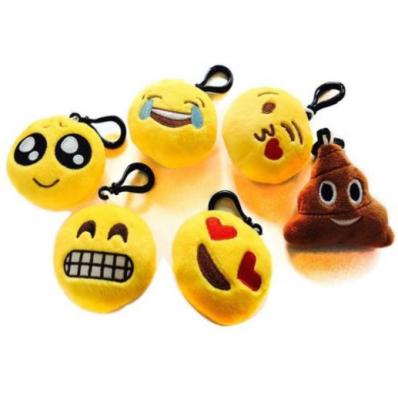 China Cute Lovely Emoji Plush Toy Keychain With Hook For Promotion Gifts for sale