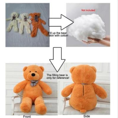 China Pieles Unstuffed rosa colgadas del oso de peluche de la felpa con la cremallera, producto semielaborado en venta