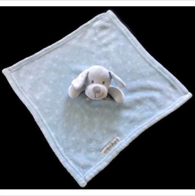 China El perro de perrito blanco azul embroma la manta del peluche de las muñecas de la felpa para la comida campestre, baño en venta