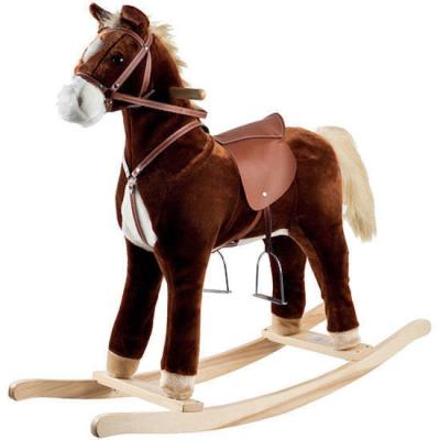 China wooden rocking horse toy adult plush stuffed rocking horse doll for sale